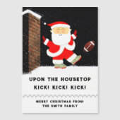 Funny Football Weihnachtskarten Magnetkarte (Vorderseite)