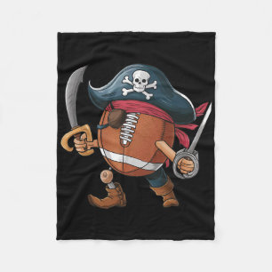 Funny Footbyll Pirate Halloween Mens Womens Kids F Fleecedecke