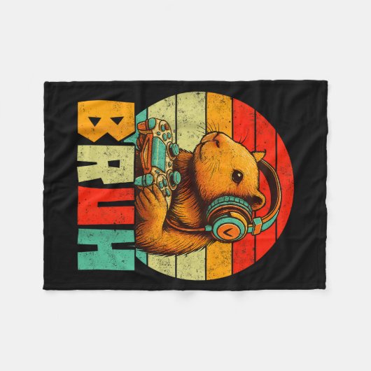 Funny For Capybara Lovers Mens Boys Kids Graphics Fleecedecke (Vorderseite (Horizontal))