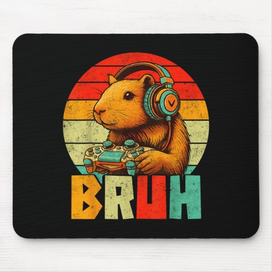 Funny For Capybara Lovers Mens Boys Kids Graphics Mousepad (Vorne)
