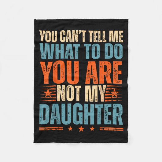 Funny For Father Dad From Daughter Father's Day Da Fleecedecke (Vorderseite)