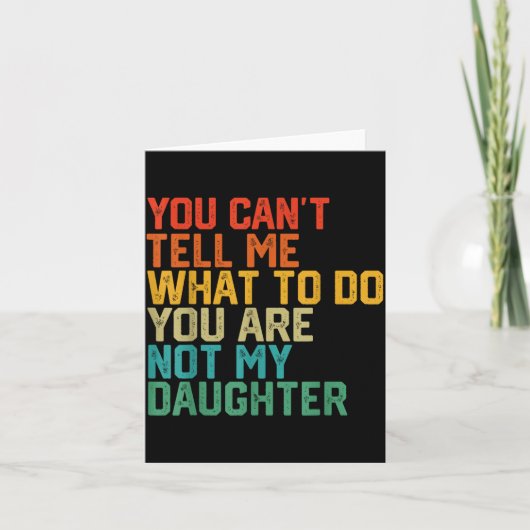 Funny For Father Dad From Daughter Father's Day Da Karte (Vorderseite)