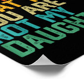 Funny For Father Dad From Daughter Father's Day Da Poster (Ecke)