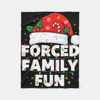 Funny Forced Family Christmas Shirt Funny Xmas Men Fleecedecke