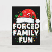 Funny Forced Family Christmas Shirt Funny Xmas Men Karte (Vorderseite)