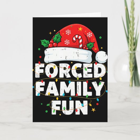 Funny Forced Family Christmas Shirt Funny Xmas Men Karte (Vorderseite)