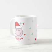 Funny Forced Family Funny Happy Face Personalisier Kaffeetasse (Vorderseite Links)