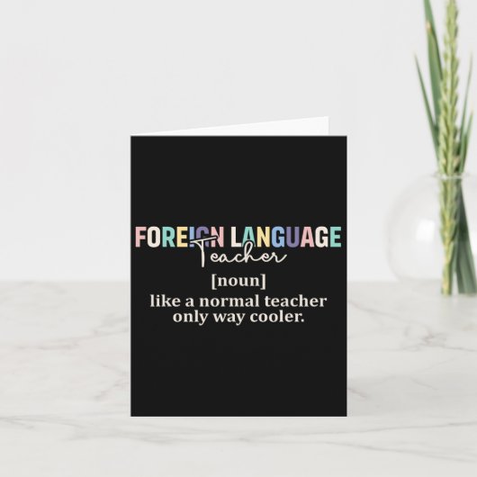 Funny Foreign Language Teacher Definition zurück Karte (Vorderseite)