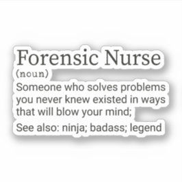 Funny Forensic Nurse Definition, forensische Krank Aufkleber