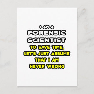 Funny Forensic Scientists T - Shirt Postkarte