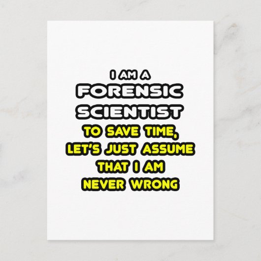 Funny Forensic Scientists T - Shirt Postkarte (Vorderseite)