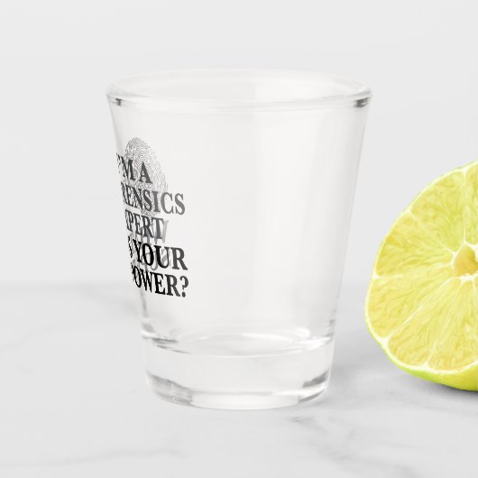 Funny Forensics Expert Fingerprint Schnapsglas (Rechts)