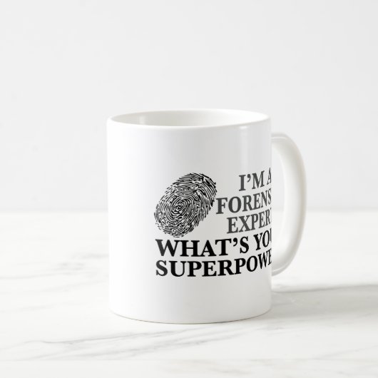 Funny Forensics Expert Kaffeetasse (VorderseiteRechts)