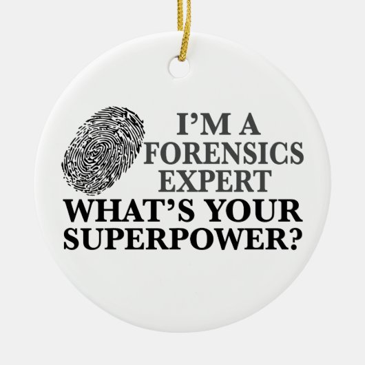 Funny Forensics Expert Keramik Ornament (Vorne)