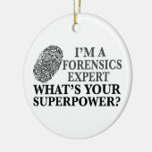 Funny Forensics Expert Keramik Ornament (Links)
