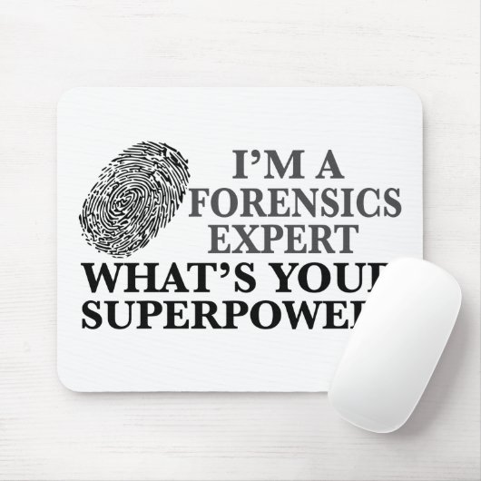 Funny Forensics Expert Mousepad (Mit Mouse)