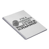 Funny Forensics Expert Notizblock (Rechte Seite)