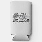 Funny Forensics Experte Forensic Fingerprint Gray Selters Dosenkühler (Rückseite)