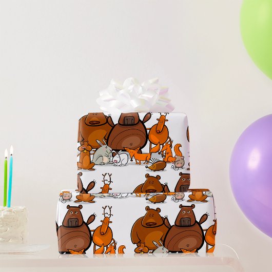 Funny Forest Animals Geschenkpapier