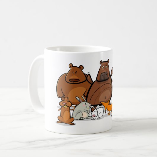 Funny Forest Animals Kaffeetasse (Vorderseite Links)