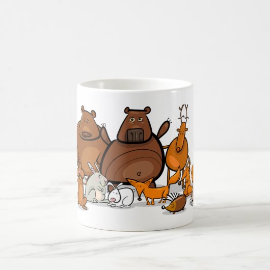 Funny Forest Animals Kaffeetasse (Mittel)