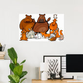 Funny Forest Animals Poster