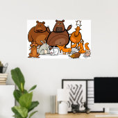 Funny Forest Animals Poster (Heimbüro)