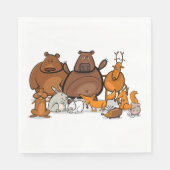 Funny Forest Animals Serviette (Vorderseite)