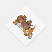 Funny Forest Animals Serviette (Ecke)