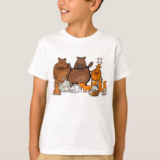 Funny Forest Animals T-Shirt (Vorderseite)