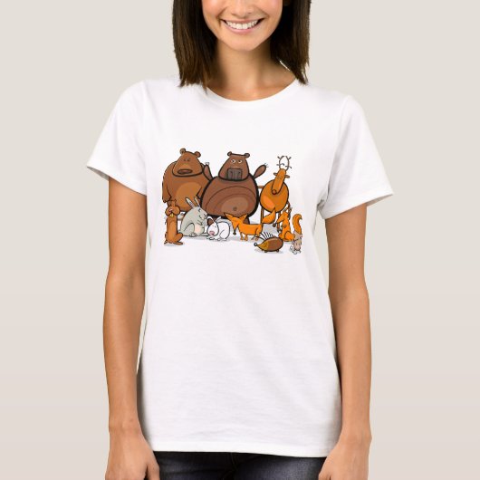 Funny Forest Animals T-Shirt (Vorderseite)