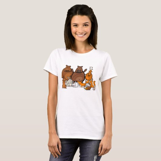 Funny Forest Animals T-Shirt (Vorne ganz)