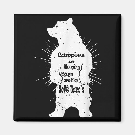 Funny Forest Bear Camping Wanderangebot Magnet (Vorne)