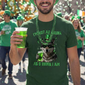 Funny Forest Green I'm Not As Drunk Wolf St Paddy T-Shirt
