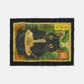 Funny Forest Ramen Cat Japanese Noodle Kitten Fleecedecke (Vorderseite (Horizontal))
