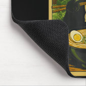 Funny Forest Ramen Cat Japanese Noodle Kitten Mousepad (Ecke)