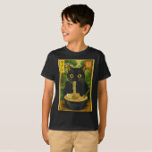 Funny Forest Ramen Cat Japanese Noodle Kitten  T-Shirt (Vorne ganz)