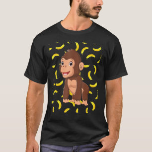 Funny Forest Wild Animal Banana mit Primat Monke T-Shirt