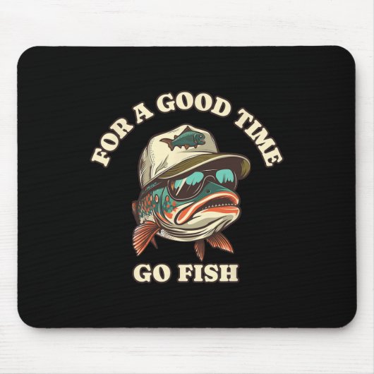 Funny Foreut Fisherman Fishing Gutes Time Joke Mousepad (Vorne)