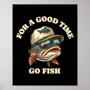 Funny Foreut Fisherman Fishing Gutes Time Joke Poster