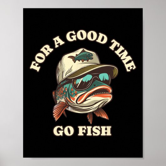 Funny Foreut Fisherman Fishing Gutes Time Joke Poster (Vorne)