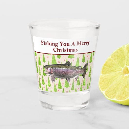 Funny Foreut Fishing Pub Weihnachten Feierliche Cu Schnapsglas (Vorderseite)