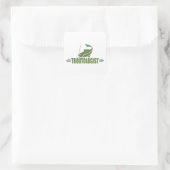 Funny Foreut Fishing Quadratischer Aufkleber (Tasche)
