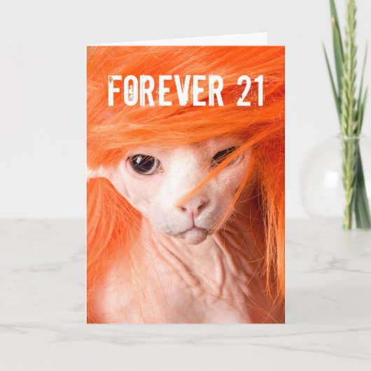Funny Forever 21 mit 100 Jahren Erfahrung Karte (Vorderseite)