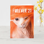 Funny Forever 21 mit 100 Jahren Erfahrung Karte (Gelbe Blume)