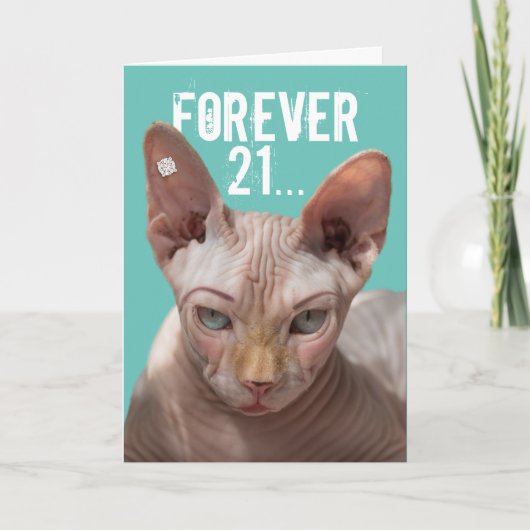 Funny Forever 21 mit 100 Jahren Erfahrung Karte (Vorderseite)