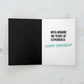 Funny Forever 21 mit 100 Jahren Erfahrung Karte (Innenseite)