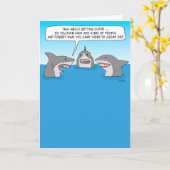 Funny Forgetful Shark Birthday Karte (Gelbe Blume)