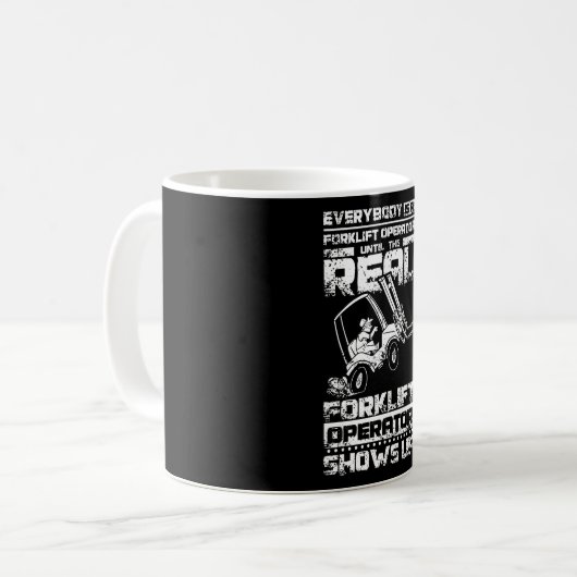 Funny Forklift Operator Kaffeetasse (Vorderseite Links)