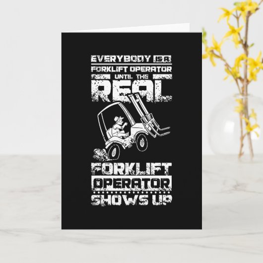 Funny Forklift Operator Karte (Gelbe Blume)